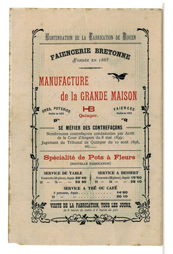 Publicité du début du XXème siècle